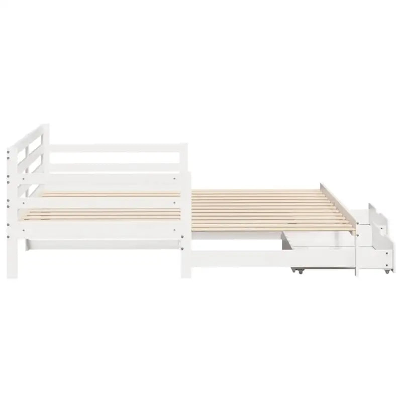 2-in-1 slaapbank met onderschuifbed van massief grenenhout - Bedden & bedframes