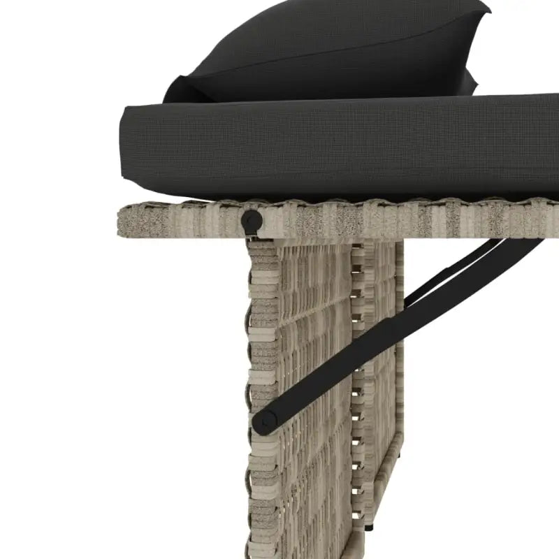 2-in-1 Tuinbank met poly Rattan en Wasbare Hoezen - Tuinbanken