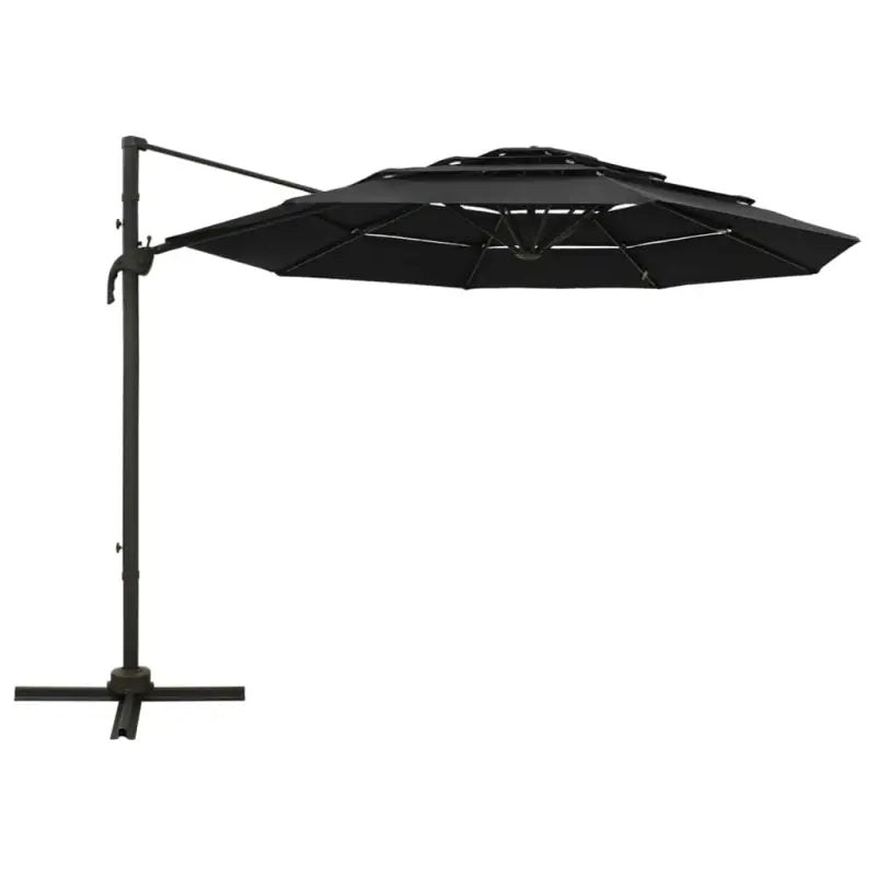 4-laagse parasol met gepoedercoat aluminium paal voor UV en vochtbescherming - Parasols en zonneschermen