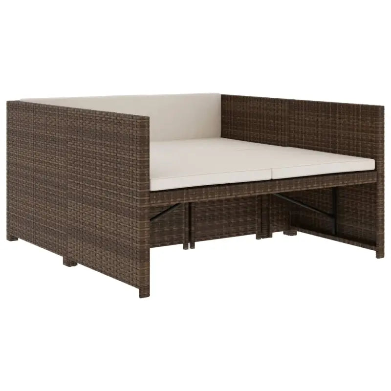 5-delige poly rattan loungeset met stalen frame inclusief levering - Bruin - Tuinsets