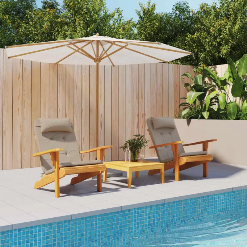 Adirondack stoelkussens in oxford stof voor een frisse uitstraling - Taupe / 2 - Stoelkussens