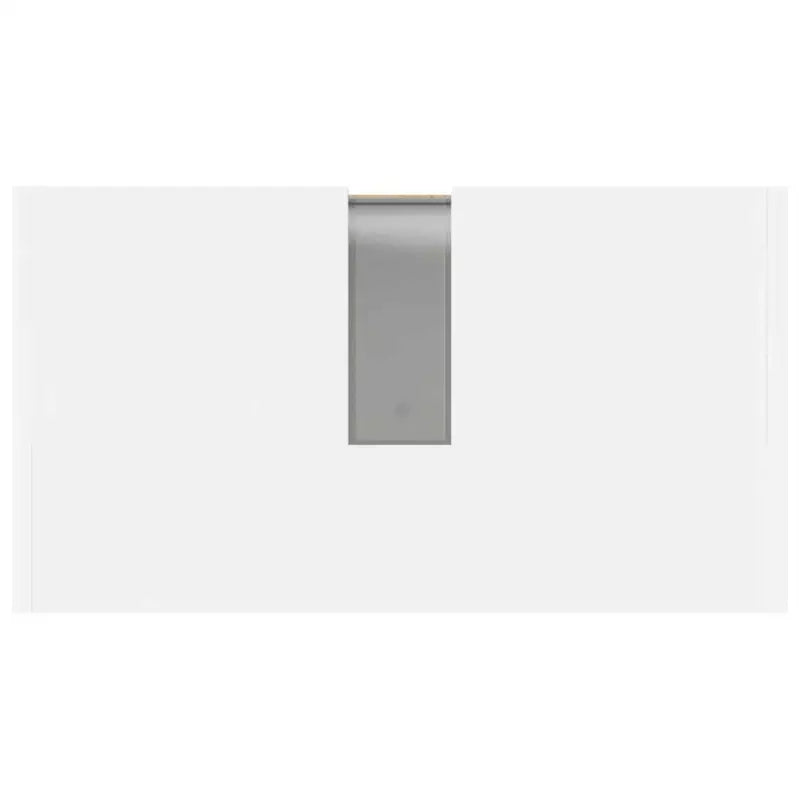 Badekamermeubelset met hoogglans wit en bewerkt hout voor extra opbergruimte - Badkamermeubelsets