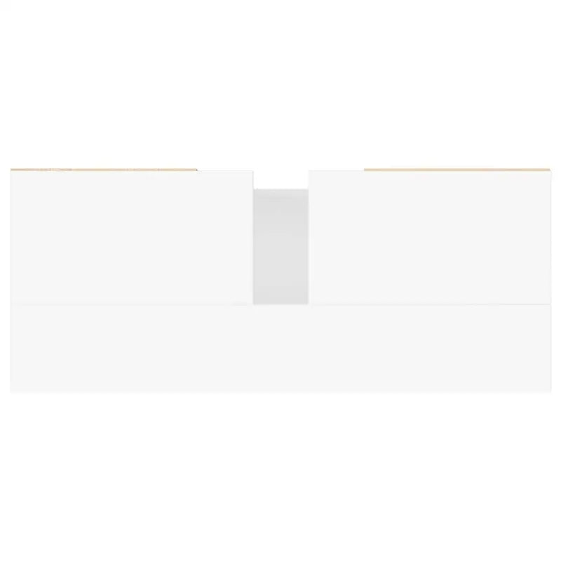 Badkamerkaptafel met ijzeren poten en bewerkt hout voor opbergruimte - Badkamerkaptafels