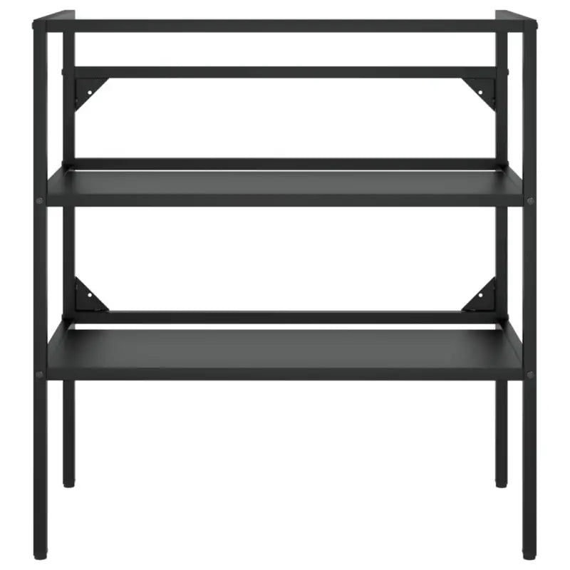 Badkamerkaptafel met inbouwwastafel en gepoedercoat ijzer frame - Badkamerkaptafels