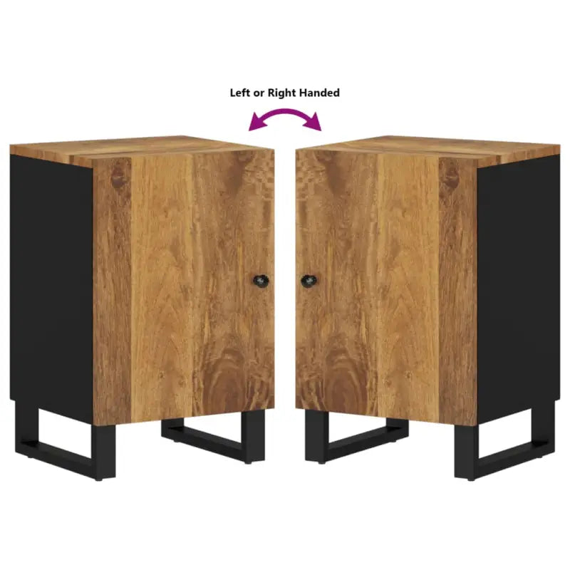 Badkamermeubelset met massief mangohout en bewerkt hout voor opbergruimte - Badkamermeubelsets