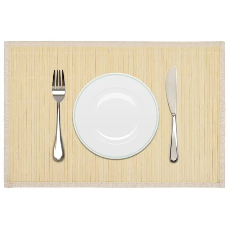 Bamboe placemats handgemaakt met levering bevat voor een natuurlijke tafelstijl - Beige / 1 - Placemats