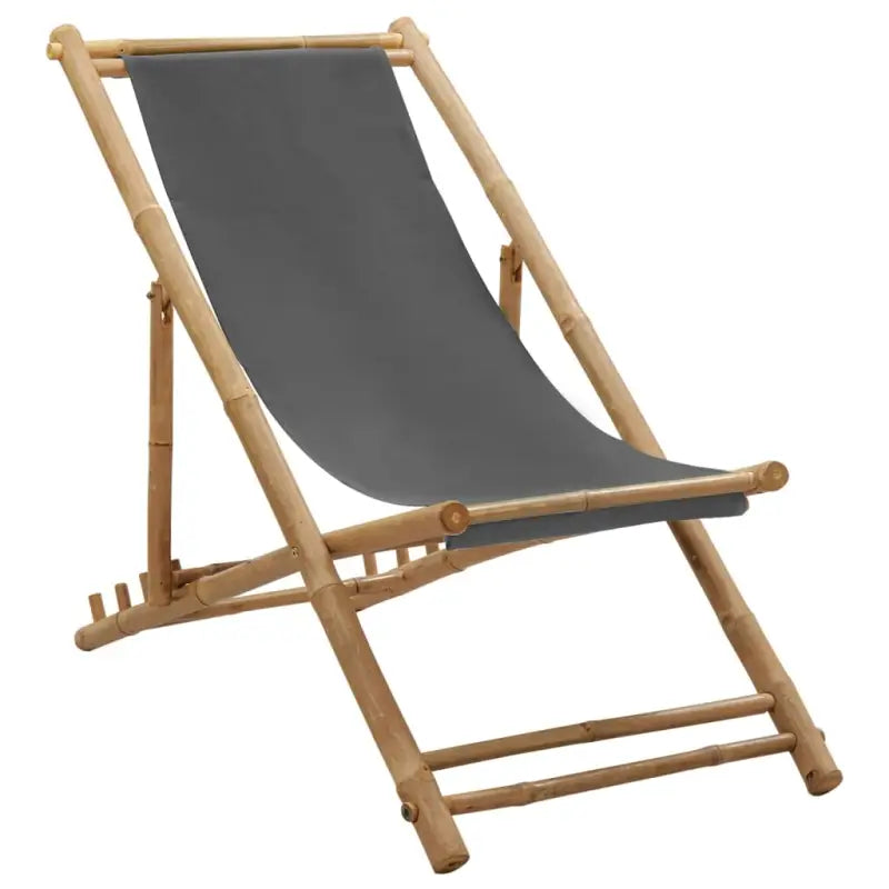Bamboe tuinstoel voor tuin strand of camping - Donkergrijs / 1 - Tuinstoelen