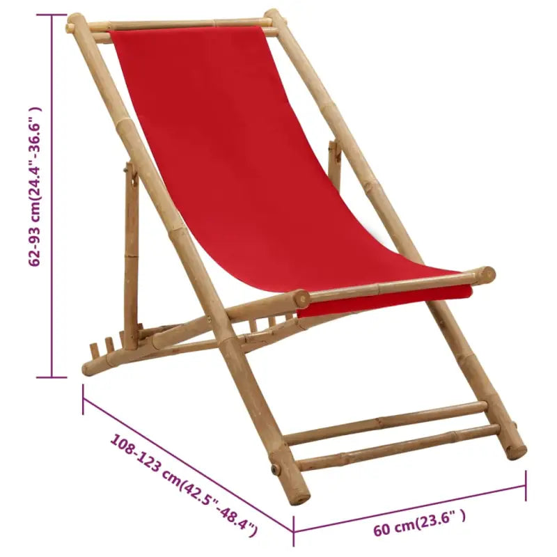Bamboe tuinstoel voor tuin strand of camping - Tuinstoelen