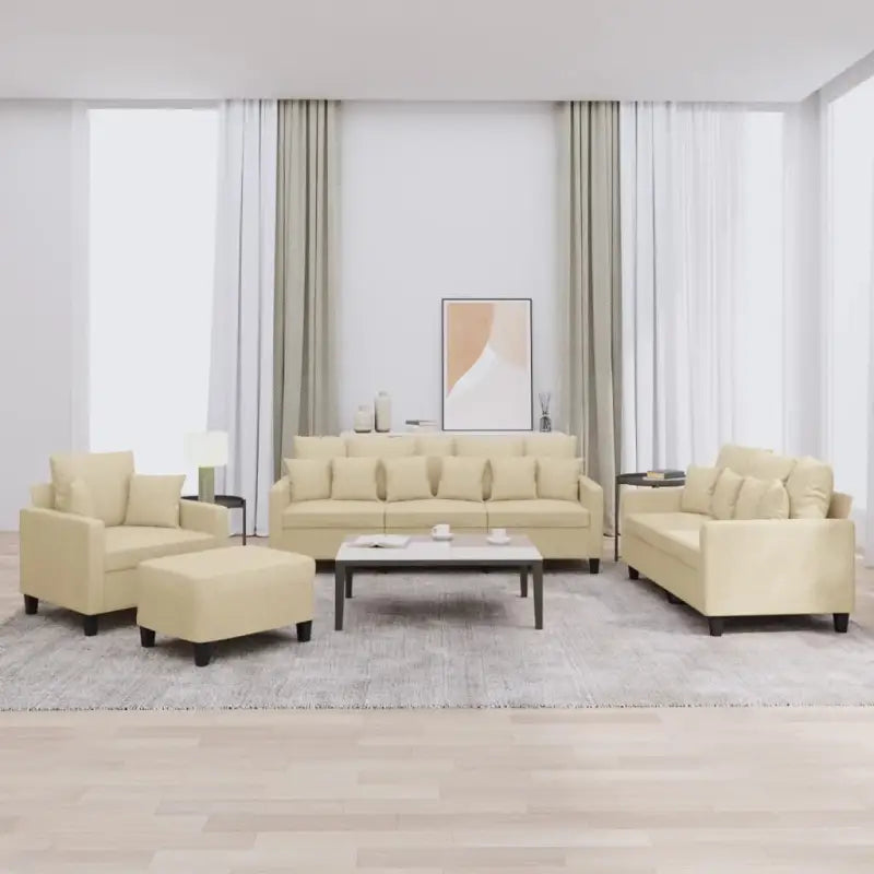 Banken loungeset met brede zitting en compacte totale afmetingen - Banken