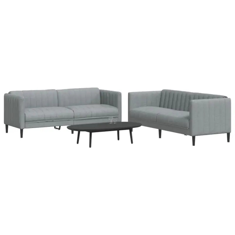 Banken loungeset met stijlvolle vormgeving en comfortabele afmetingen - light grey? / 2-zits + 3-zits - Banken