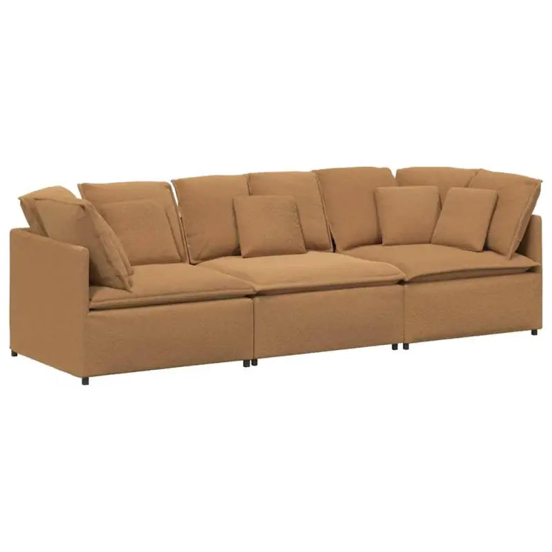 Banken met gekrulde wolachtige stof en totale afmetingen voor elke ruimte - Banken