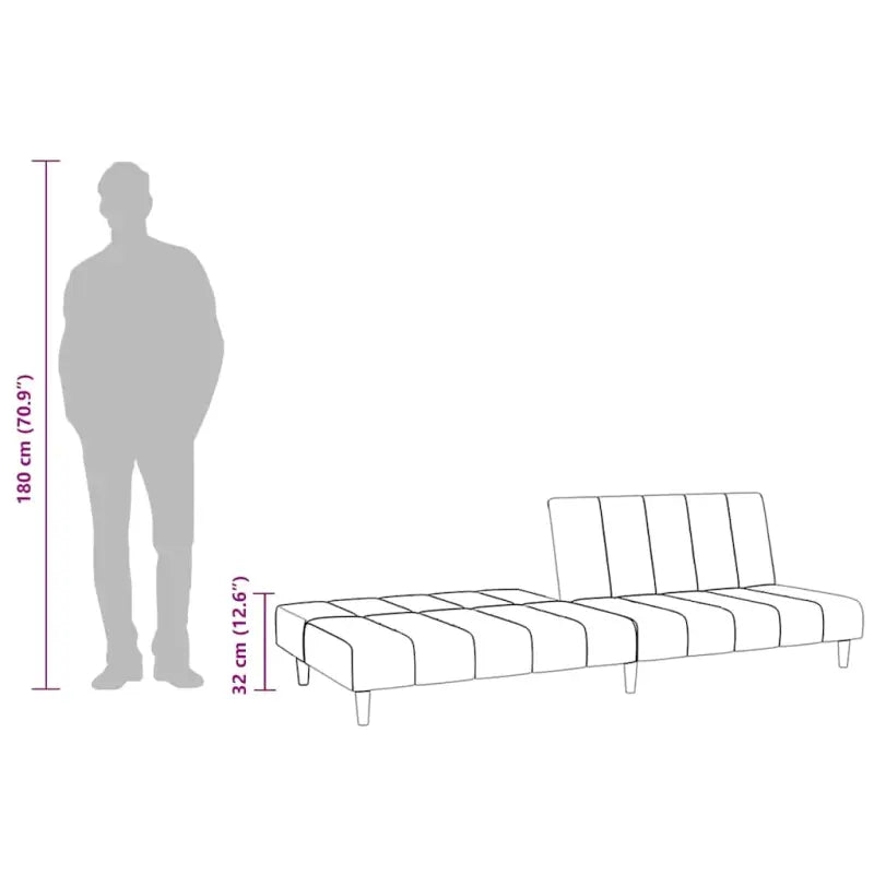 Banken slaapbank met comfortabele zit en snel om te bouwen Totale afmetingen - Banken