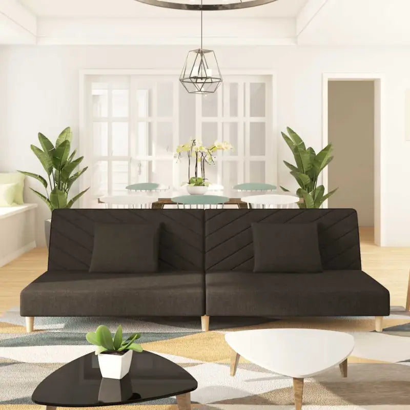 Banken slaapbank met comfortabele zit en totale afmetingen - Bruin / Zonder armleuning - Banken