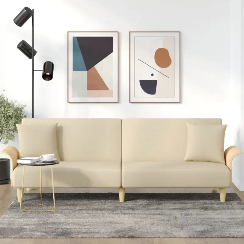 Banken slaapbank met totale afmetingen en strak ademend stof - Banken