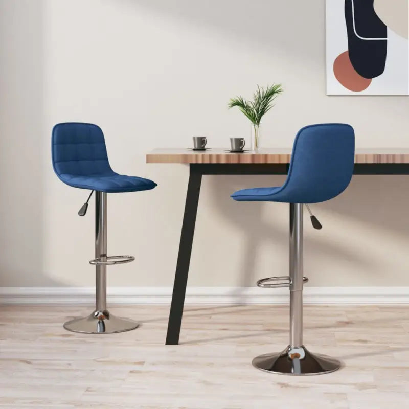 Barkrukken met ingebouwde voetensteun voor extra comfort - Blauw / 2 - Barkrukken