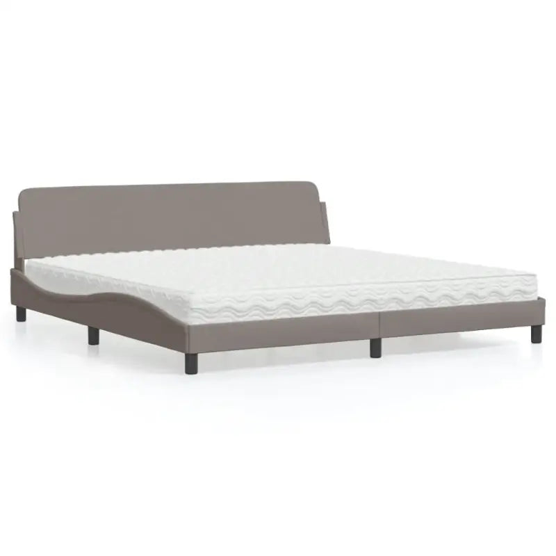 Bed met multiplex lattenbodem en 22D PU-schuim matras voor optimale slaap - Taupe / 200 x 200 cm - Bedden & bedframes