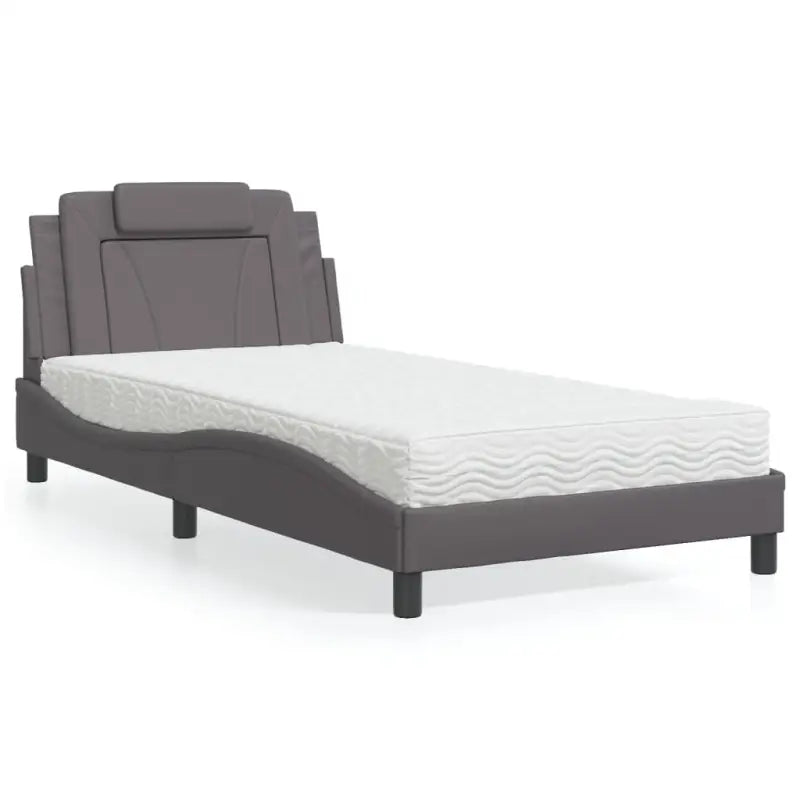 Bed met multiplex lattenbodem en 22d pu-schuim voor optimaal comfort - Grijs / 100 x 200 cm - Bedden & bedframes