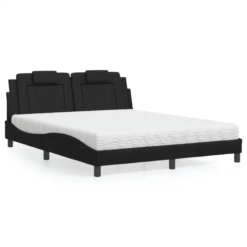 Bed met multiplex lattenbodem en 22d pu-schuim voor optimaal comfort - Zwart / 160 x 200 cm - Bedden & bedframes
