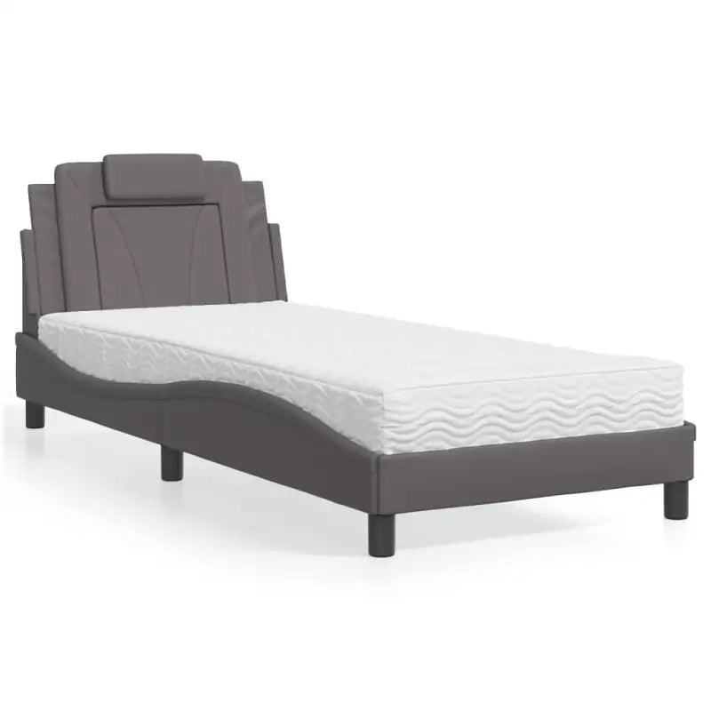 Bed met multiplex lattenbodem en 22d pu-schuim voor optimaal comfort - Grijs / 90 x 200 cm - Bedden & bedframes