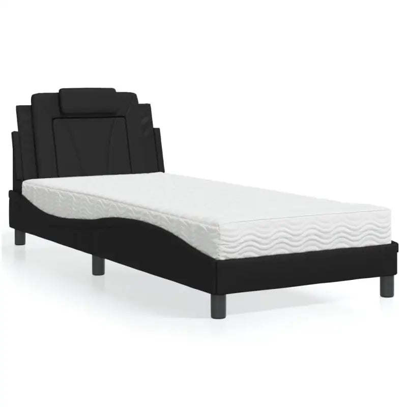 Bed met multiplex lattenbodem en 22d pu-schuim voor optimaal comfort - Zwart / 90 x 200 cm - Bedden & bedframes