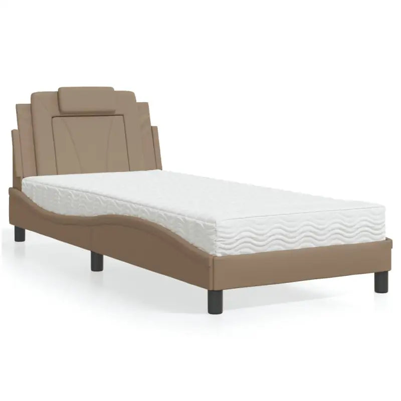 Bed met multiplex lattenbodem en 22d pu-schuim voor optimaal comfort - Cappuccino / 80 x 200 cm - Bedden & bedframes