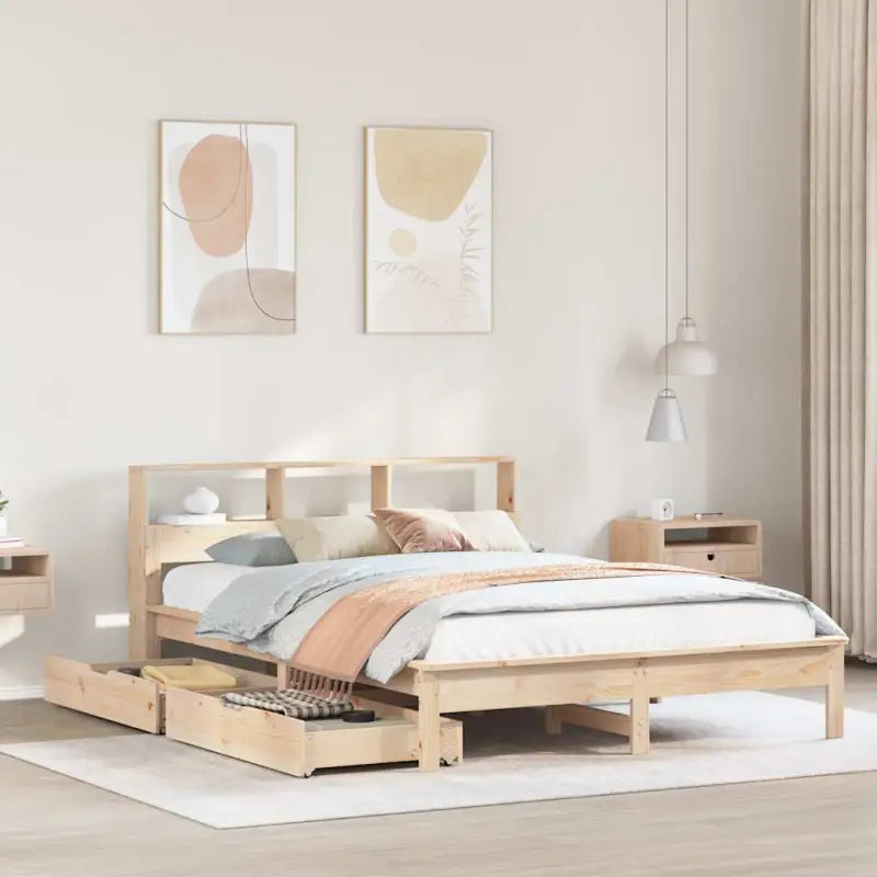 Bedden en bedframes met massief grenenhout voor optimale comfort - Naturel / 120 x 190 cm - Bedden & bedframes