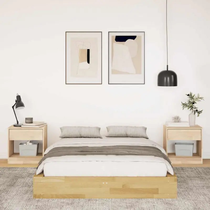 Bedframe in massief eikenhout voor een sterke en duurzame slaapkamer - Bedden & bedframes