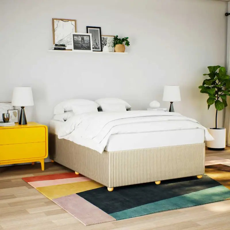 Bedframe met ademend vermogen voor een comfortabele nachtrust - Crème / 140 x 200 cm - Bedden & bedframes