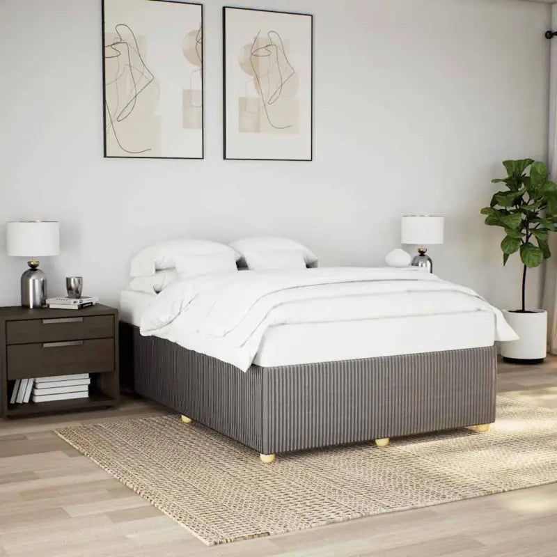 Bedframe met ademend vermogen voor een comfortabele nachtrust - Taupe / 160 x 200 cm - Bedden & bedframes