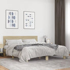 Bedframe met metalen poten en multiplex lattenbodem van bewerkt hout - Sonoma eiken / 200 x 200 cm - Bedden & bedframes