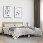 Bedframe met metalen poten en multiplex lattenbodem van bewerkt hout - Sonoma eiken / 160 x 200 cm - Bedden & bedframes