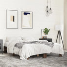 Bedframe met multiplex lattenbodem van bewerkt hout voor stevige slaap - bruin eikenkleur / 150 x 200 cm - Bedden &