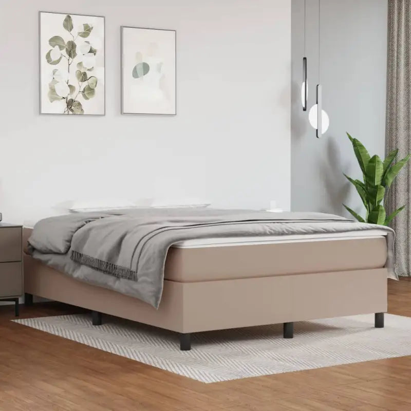 Bedframe met multiplex lattenbodem voor een comfortabele slaapervaring - Cappuccino / 140 x 200 cm / 35 cm - Bedden &