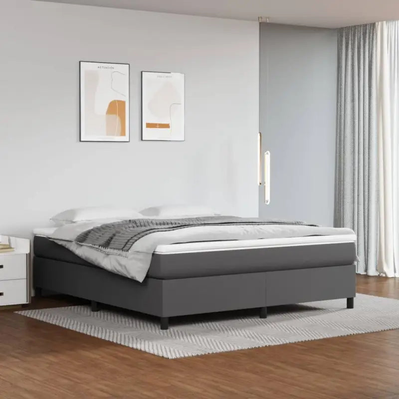 Bedframe met multiplex lattenbodem voor een comfortabele slaapervaring - Grijs / 180 x 200 cm / 35 cm - Bedden &