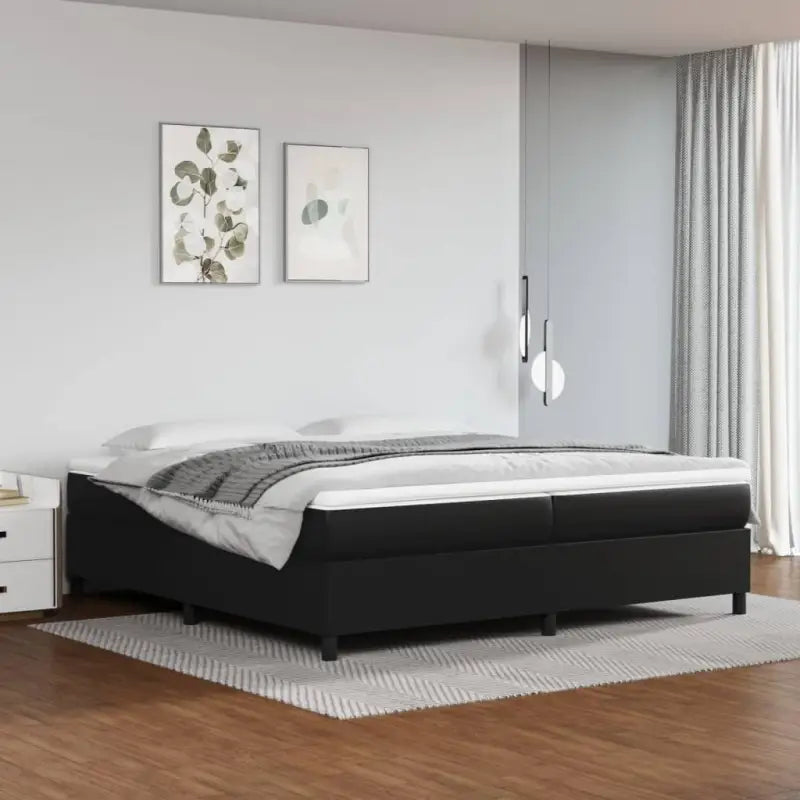 Bedframe met multiplex lattenbodem voor een comfortabele slaapervaring - Zwart / 200 x 200 cm / 35 cm - Bedden &