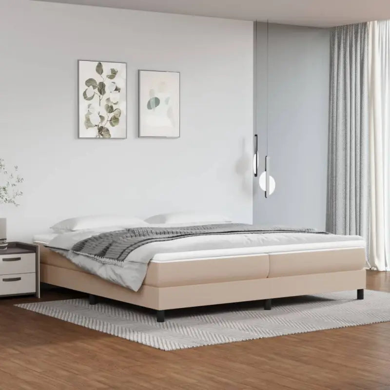 Bedframe met multiplex lattenbodem voor een comfortabele slaapervaring - Cappuccino / 200 x 200 cm / 25 cm - Bedden &