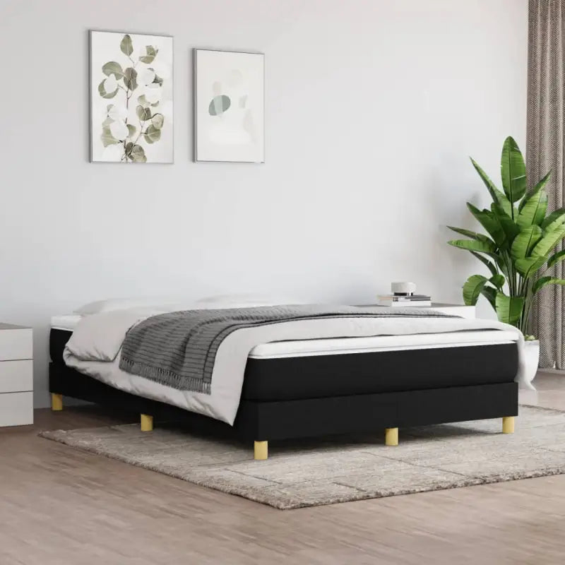 Bedframe met multiplex lattenbodem voor een comfortabele nachtrust - Zwart / 140 x 190 cm / 25 cm - Bedden & bedframes