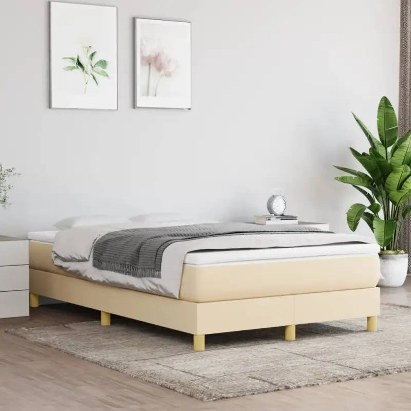 Bedframe met multiplex lattenbodem voor een comfortabele nachtrust - Crème / 120 x 200 cm / 25 cm - Bedden & bedframes