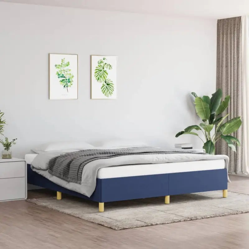 Bedframe met multiplex lattenbodem voor een comfortabele nachtrust - Blauw / 180 x 200 cm / 35 cm - Bedden & bedframes