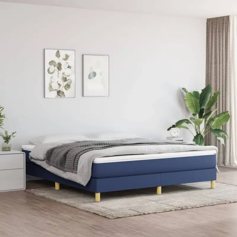 Bedframe met multiplex lattenbodem voor een comfortabele nachtrust - Blauw / 180 x 200 cm / 25 cm - Bedden & bedframes