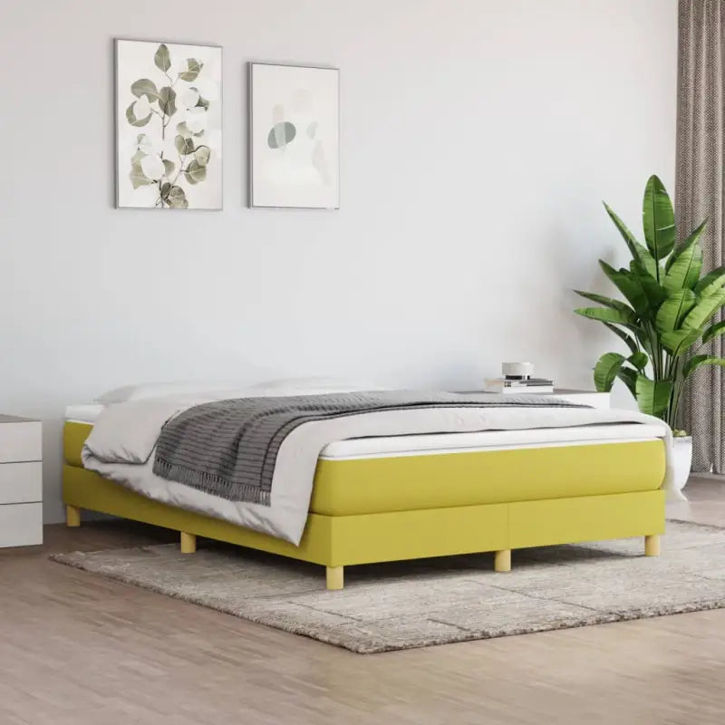 Bedframe met multiplex lattenbodem voor een comfortabele nachtrust - Groen / 140 x 190 cm / 25 cm - Bedden & bedframes