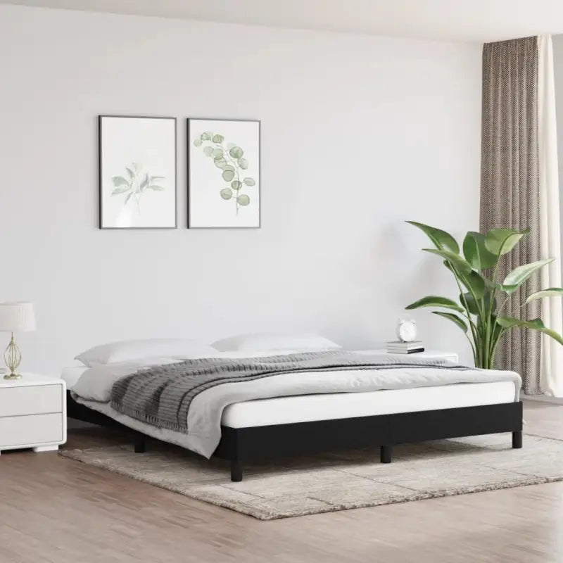 Bedframe met multiplex lattenbodem voor een stevige ademende slaapplaats - Zwart / 180 x 200 cm / 25 cm - Bedden &