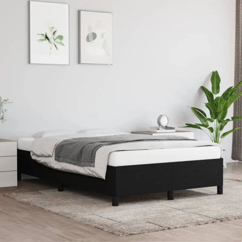 Bedframe met multiplex lattenbodem voor een stevige ademende slaapplaats - Zwart / 120 x 200 cm / 35 cm - Bedden &