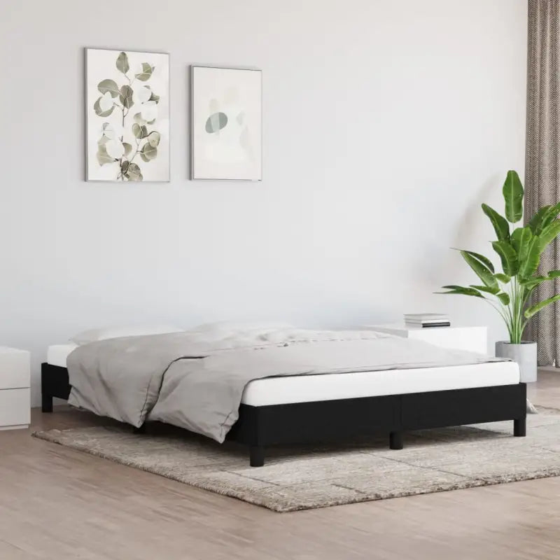 Bedframe met multiplex lattenbodem voor een stevige ademende slaapplaats - Zwart / 140 x 190 cm / 25 cm - Bedden &