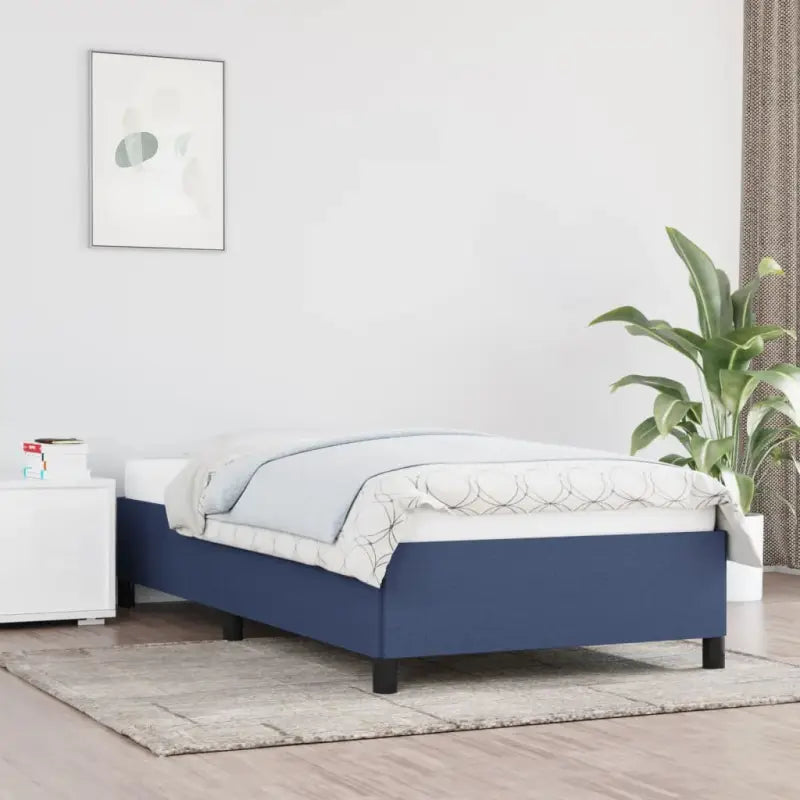 Bedframe met multiplex lattenbodem voor een stevige ademende slaapplaats - Blauw / 90 x 200 cm / 35 cm - Bedden &