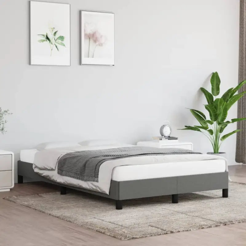 Bedframe met multiplex lattenbodem voor een stevige ademende slaapplaats - Donkergrijs / 120 x 190 cm / 25 cm - Bedden