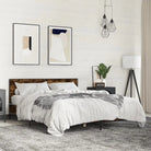 Bedframe van bewerkt hout voor een stabiele en duurzame slaapruimte - Gerookt eiken / 160 x 200 cm - Bedden & bedframes