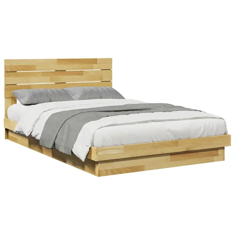 Bedframe van massief eikenhout voor een stabiele en stijlvolle slaapkamer - Bedden & bedframes
