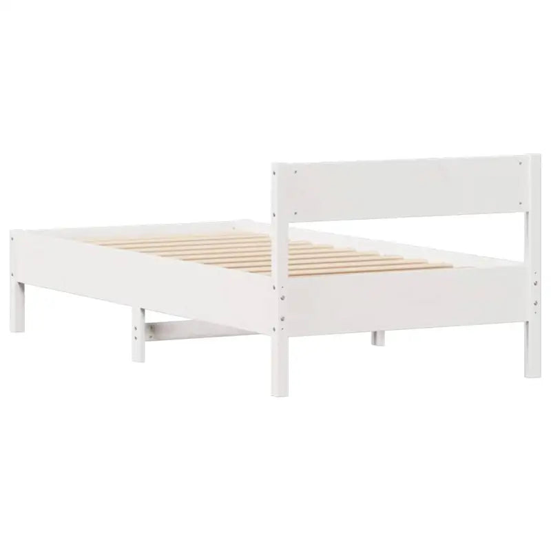 Bedframe van massief grenenhout in wit materiaal voor een goede nachtrust - Bedden & bedframes