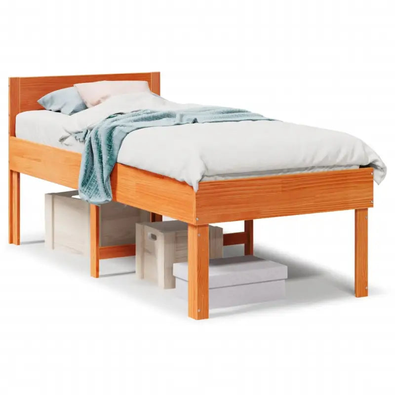 Bedframe van massief grenenhout met extra opbergruimte - Bedden & bedframes